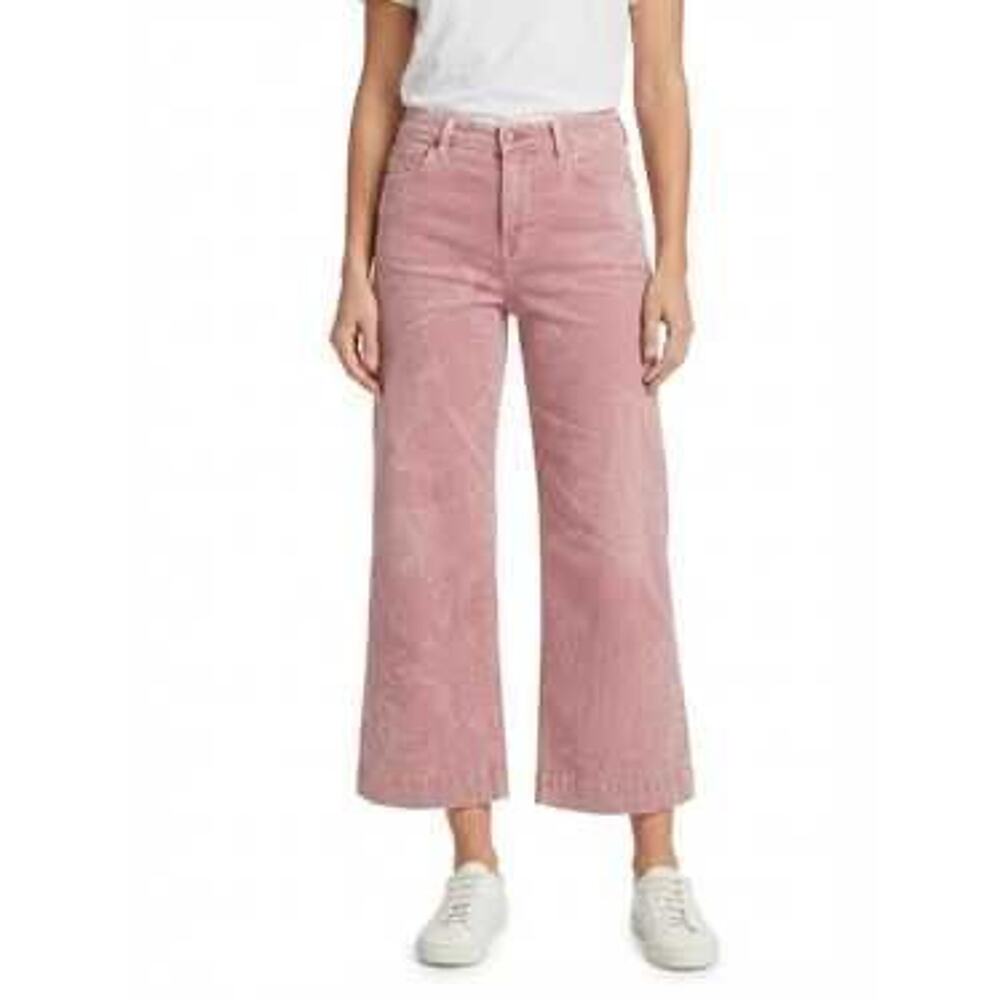 Pilcro Anthropologie Pink Wide Leg Cropped Pants Size 26